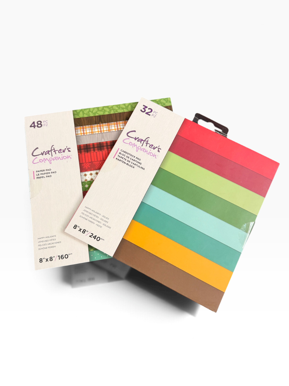 New Lot Of 2 Crafter's Companion Sheet 8x 8 Printed Paper Pad